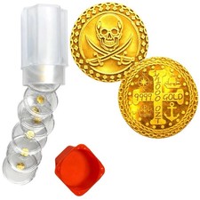 LOT 10 X 1/1000 OZ PIRATE JOLLY ROGER  .9999 FINE GOLD ROUNDS NEW PRE SALE 🔥 picture