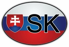 Slovakia Country Code Sign Car Bumper Window Sticker Decal 5