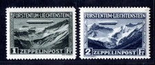 Liechtenstein 1931 Zeppelin Set Scott #C7-C8 Mint Hinged picture