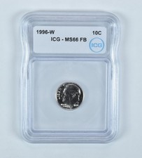 1996-W Roosevelt Dime MS66 FB ICG picture