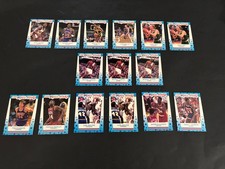 1989/90 FLEER BASKETBALL  STICKER SET  1-11 (15CT JORDAN & (2 EXTRA #3  JORDAN