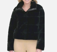 Karl Lagerfeld Women's Faux Fur Jacket-cream. Available in L & XL picture