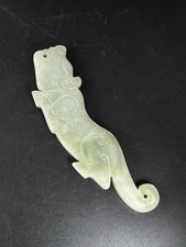 Chinese Antique Carving Jade Tiger Figurine Pendant Shijiahe culture 石家河文化玉虎 picture