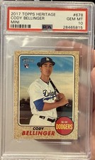 2017 Topps Heritage Mini Cody Bellinger  PSA 10 RC ROOKIE /100 picture