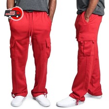 G-Style USA Men's Jogger Heavy Weight Fleece Cargo Pocket Sweat Pants. picture