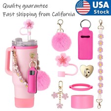 8Pcs Accessories Decor Set for Stanley Cup 40 30oz Insulated Tumbler Travel Cup picture