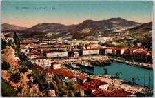 Le Port Harbor Nice France C.1910s Color Unposted Vintage Postcard picture