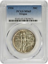 Oregon Commemorative Silver Half Dollar 1936 MS65 PCGS picture