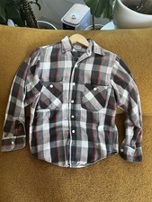 Polar Vintage Flannel Shirt 60s 50s Repaired 19 x 27 picture