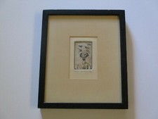 VINTAGE KORANYI GABOR ETCHING HUNGRAIAN MODERNIST SURREALIST PORTRAIT CUBISM  picture