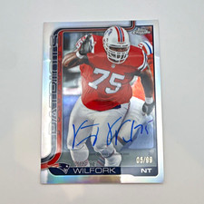 2025 Topps Chrome Vince Wilfork Patriots Chrome Legends Auto #CLA-VW 05/99 picture