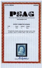 US 9 MSPOG VF Type IV, B Relief, Plt 1 Late, 68L1L, 1852 1c Blue PSAG cert ZAYIX picture