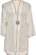NEW Merona womens sweater size XS open crochet Ivory cardigan top gorgeous NWT picture