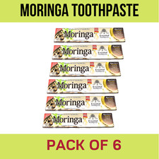 6 PACK- MORINGA Toothpaste, Natural & Organic, Fluoride Free & Vegetable Base picture