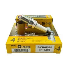 4 Plugs Genuine NGK 7092 BKR6EGP G‑Power Platinum Spark Plugs picture