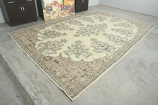 8x12 Turkish Oversize Rug Hand-Knotted Oushak Area Carpet Large Vintage Rug,381 picture