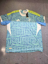 adidas Juventus Soccer Jersey Shirt 2XL Blue White Yellow Colorway NWT picture