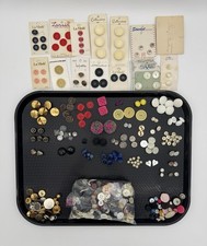 VINTAGE LOT OF BUTTONS ESTATE ATTIC FIND. New And Old Unique Buttons picture
