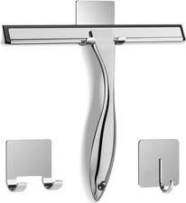 All-Purpose Stainless Steel Shower Squeegee for Shower Glass Door with 2 Adhesiv picture