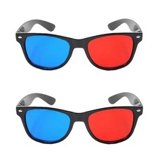 2Pcs Red and Blue 3D Glasses Universal TV Movie Dimensional Video Frame 1 picture