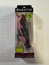 New Westin Spot-On Twin Turbo Topwater Fishing Lure P155-593-919 Black Haze picture