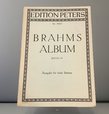 BRAHMS Album Band IV  EDITION PETERS 3692a Very Good Condition picture