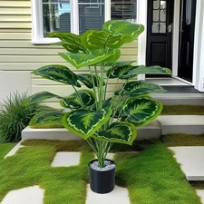 24 Leaves Giant Artificial Plant Tree Indoor Outdoor All Season Home Party Decor picture