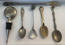 Souvenir Lot Of Six, Vintage Spoons picture