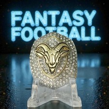 2025 GOAT Fantasy Football Championship Ring Greatest of all time Trophy award picture