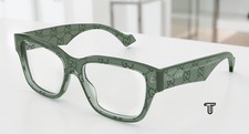 GUCCI GG1428O 012 Rectangular Squared Green Demo Lens 55 mm Men's Eyeglasses picture