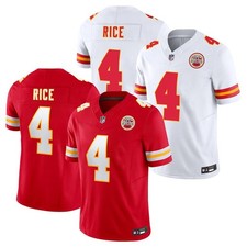 NWT Men's #4 Chiefs Rashee Rice Red/White Collection Limited Stitched Jersey picture