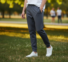 Skora Quick Dry Joggers Men’s Grey Stretch Athletic Pants Workout Gym Pants picture