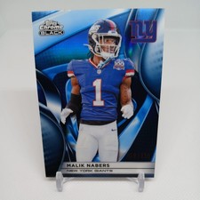 2025 Topps Chrome Black Blue Wave Malik Nabers 028/150 #73 picture