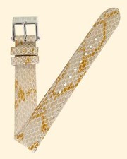 Ecclissi 16mm x 14mm Tan Leather Snakeskin Grain Strap original Buckle 23945 picture