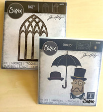 Tim Holtz The Gent  & Cathedral Window die lot.  picture