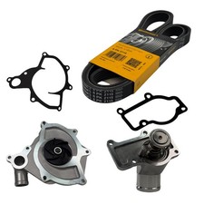 Coolant Thermostat + Water Pump + Gaskets + Belt compatible with Porsche 911 ... picture