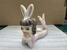 Rare Vintage Playboy Bunny  Figurine  1960s  Bisque LEFTON Brunette Pixie picture