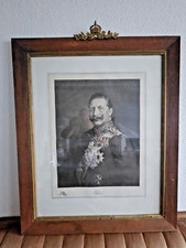 Kaiser Wilhelm II Hanns Fechner 1901 large portrait magnificent frame castle provenance picture