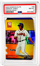 2003 Donruss Elite Status #88 Andruw Jones Die-Cut Gold /24 SSP PSA 8 Braves HOF picture