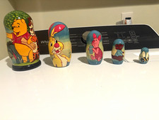 Disney Winnie the Pooh Nesting Dolls Set w/ Tigger Eeyore Rabbit Piglet 5-6.9