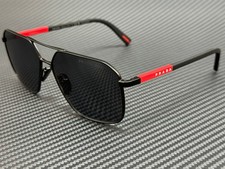 PRADA LINEA ROSSA PS A50S 1BO02G Matte Black Grey Polarized 60 mm Sunglasses picture