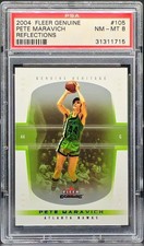 2004-05 Fleer Genuine Heritage Reflections /100 Pete Maravich #105 PSA 8 HOF picture