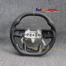 Matte Carbon Fiber Steering Wheel Grey w/Heated Fit RAM 1500 2500 3500 19-24 picture