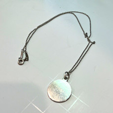 Tiffany & Co. Elsa Peretti Sterling 16”chain  Tiffany Marker Charm Necklace worn picture