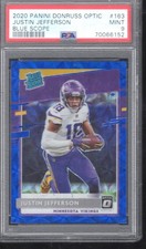 2020 Panini Donruss Optic - RR Justin Jefferson #163 Blue Scope Prizm (RC) picture