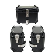 Motorcycle 36L Side Case Hard Saddlebag + 55L Top Case Tail Box Luggage New picture
