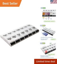 Extra Large Weekly Pill Organizer with Contoured Bottom - Perfect for Seniors picture