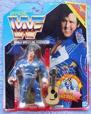 Vintage Hasbro 1990 WWF Honky Tonk Man w/Rattle & Roll & Card In Sealed Package picture