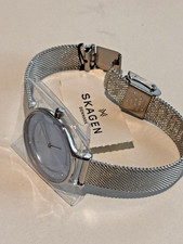 Skagen Denmark SKW2319 Ladie's Watch,10 Stones Light Blue Dial. picture