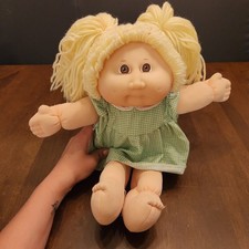 Vtg Cabbage Patch Kids Doll 15 Year Anniversary 1998 Blonde Hair Brown Eyes TLC picture